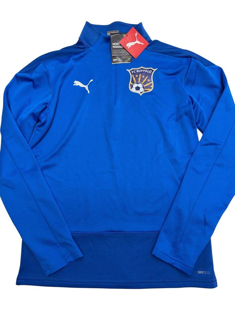 FC BUFFALO / PUMA Men’s Small Blue 1/4 Quarter Zip Pullover